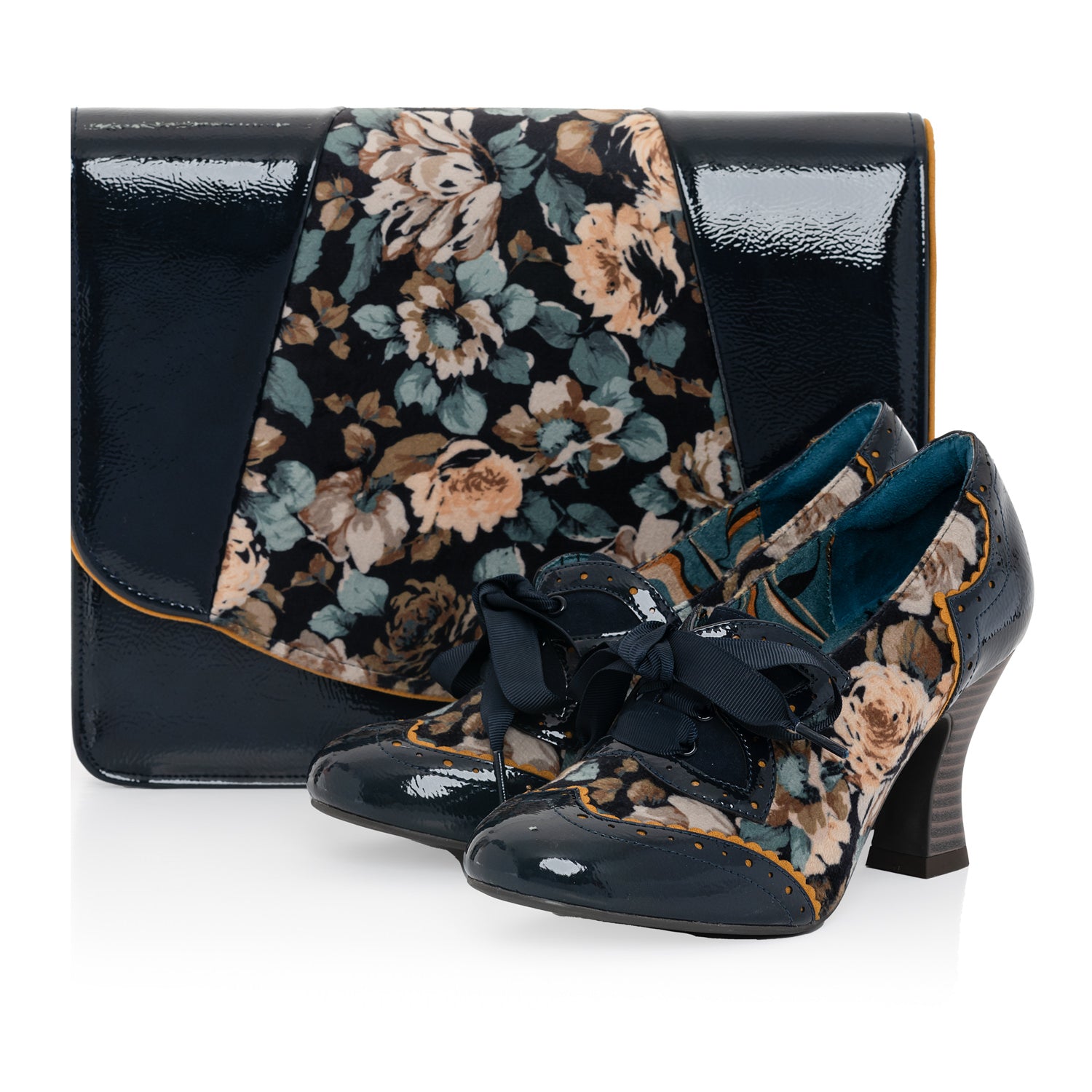 Riva Blue Fabric Top Handle Bag (Matches Joanne Juno Heels) by Ruby Shoo main image 1